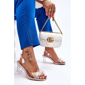 S.Barski Sandalias De Moda Con Abalorios Plata Terrance 8