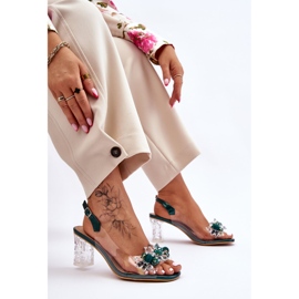 S.Barski Sandalias de moda con cuentas verdes de Terrance 8