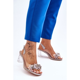 S.Barski Sandalias de moda con cuentas de Terrance gris 3