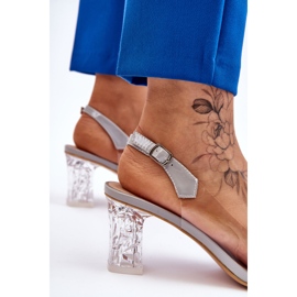 S.Barski Sandalias de moda con cuentas de Terrance gris 5