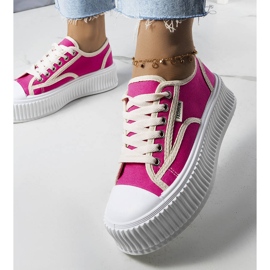 PA1 Zapatillas con plataforma rosa oscuro de Connie. 1