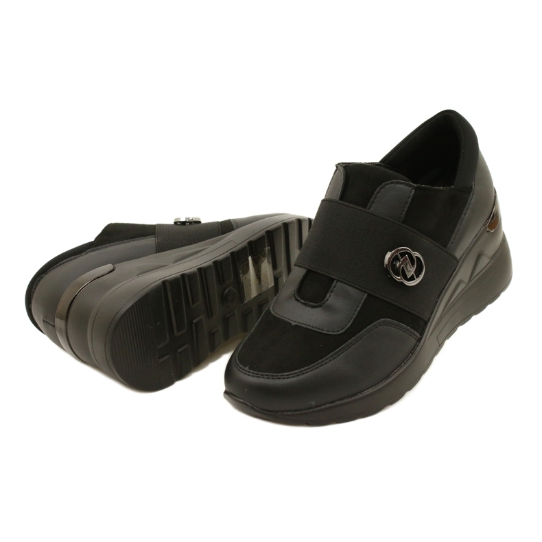 Slip-on Shoes Wedge Sneakers Evento 23SP35-5320 Negro 4