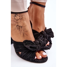 Sandalias de moda con un lazo en los talones Black Callum negro 7