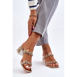 S.Barski Pantuflas Mujer Con Circonitas Decorativas Leyla Dorada dorado 2 S.Barski Pantuflas Mujer Con Circonitas Decorativas Leyla Dorada dorado 2