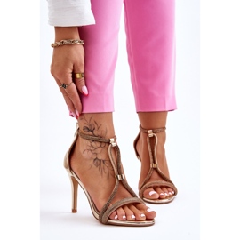 S.Barski Elegantes Sandalias De Tacón Alto Con Jenesis Gold Jenesis dorado 1