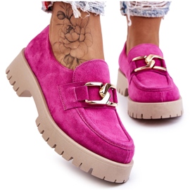 Lemar Mocasines De Ante De Moda Fucsia Rayhan rosado 12