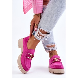 Lemar Mocasines De Ante De Moda Fucsia Rayhan rosado 4