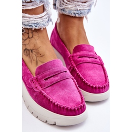 Lemar Mocasín Ante Plataforma Milana Fucsia rosado 7