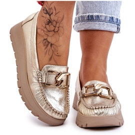 Lemar Mocasines De Plataforma Con Adorno Desmond Dorado 13