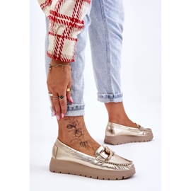 Lemar Mocasines De Plataforma Con Adorno Desmond Dorado 5