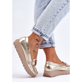 Lemar Mocasines De Plataforma Con Adorno Desmond Dorado 11