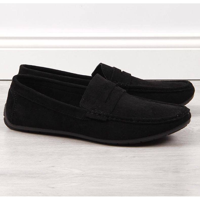 News Mocasines slip-on de hombre en ante negro NOVEDADES 1