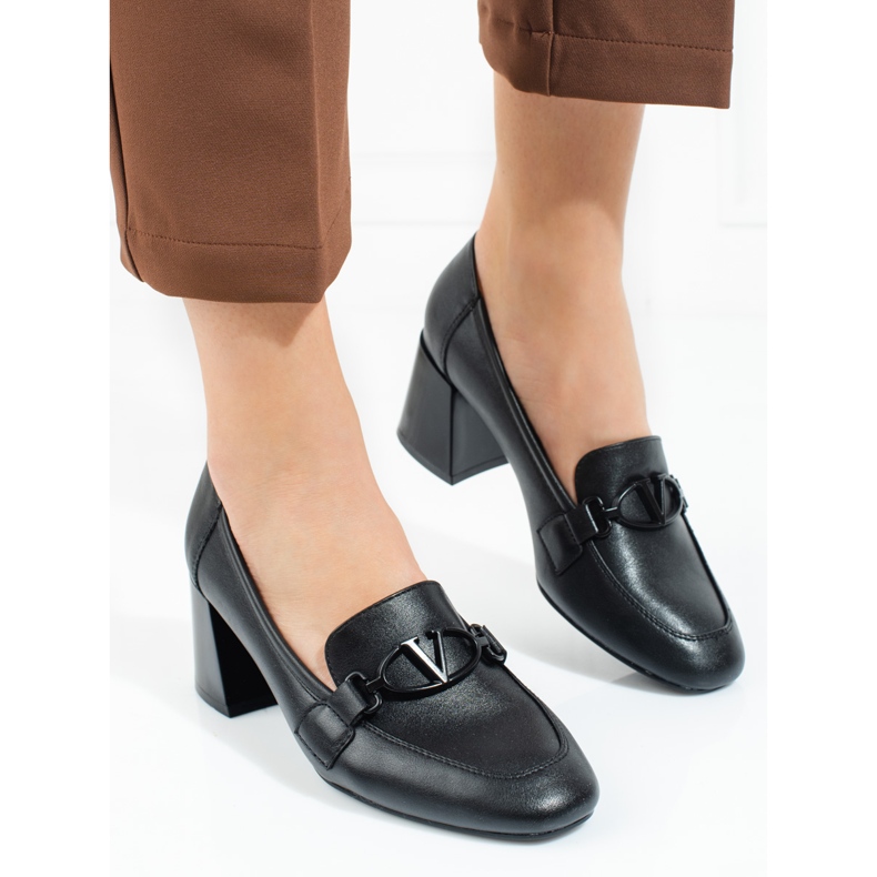 Zapatos de salón de mujer Vinceza negros con tacón 1 Zapatos de salón de mujer Vinceza negros con tacón 1