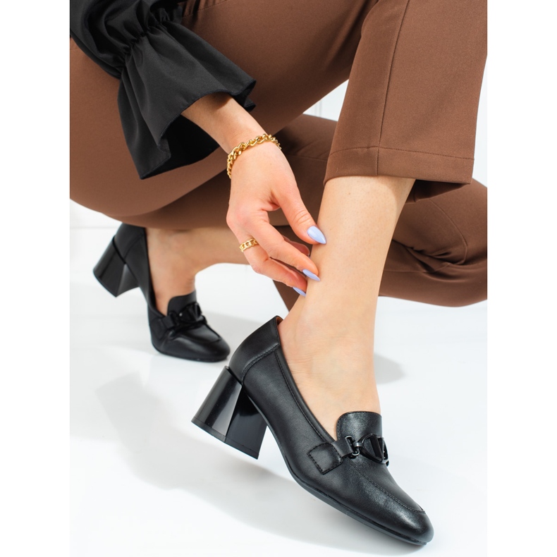 Zapatos de salón de mujer Vinceza negros con tacón 2 Zapatos de salón de mujer Vinceza negros con tacón 2