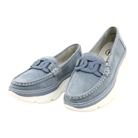 Mocasines de piel Filippo DP4552/23 azul 3