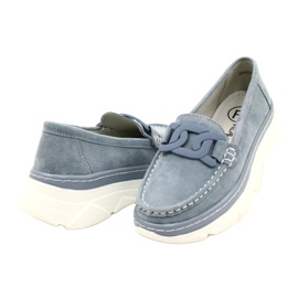 Mocasines de piel Filippo DP4552/23 azul 4