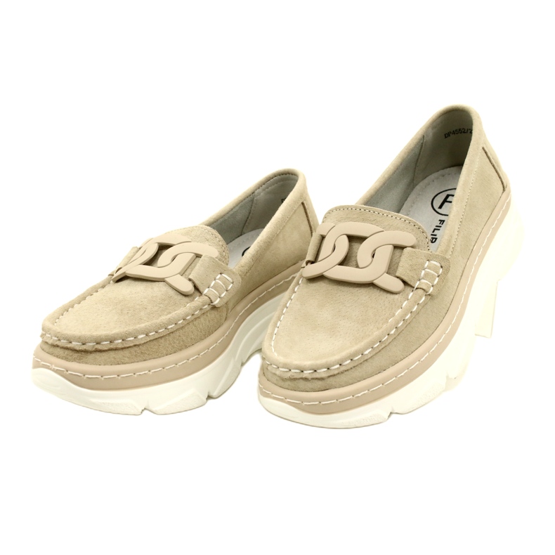 Mocasines de piel Filippo DP4552/23 beige 3