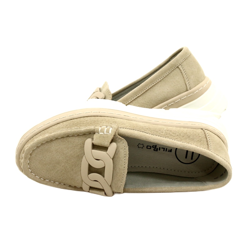 Mocasines de piel Filippo DP4552/23 beige 5