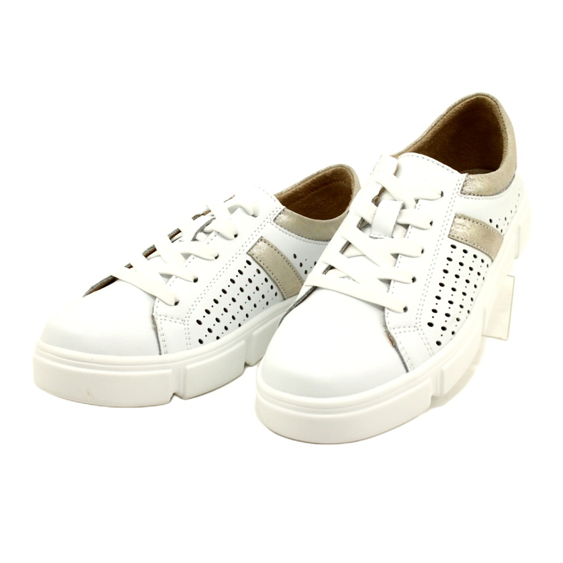 Deportivas de Piel Calada Filippo DP4531/23 WH GO blanco 3