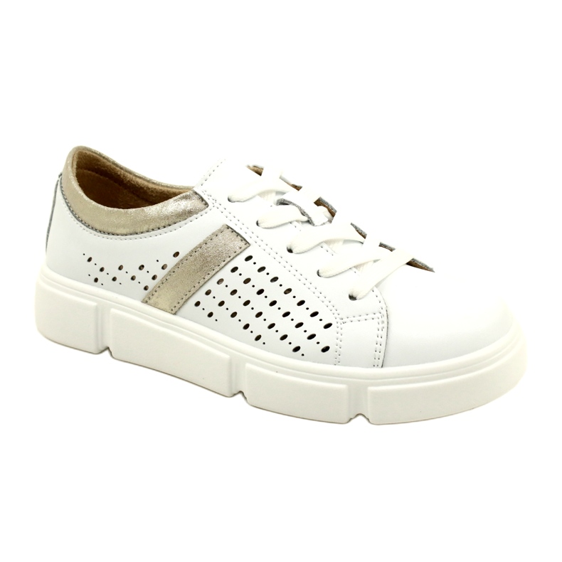 Deportivas de Piel Calada Filippo DP4531/23 WH GO blanco 1 Deportivas de Piel Calada Filippo DP4531/23 WH GO blanco 1