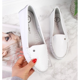 Mocasines mujer piel blanco Filippo 1
