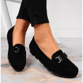 Mocasines mujer planos en piel negra Filippo DP3630 negro 3