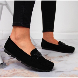 Mocasines mujer planos en piel negra Filippo DP3630 negro 5