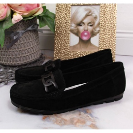 Mocasines mujer planos en piel negra Filippo DP3630 negro 4