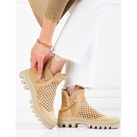 Botas mujer caladas Potocki Beige 2 Botas mujer caladas Potocki Beige 2