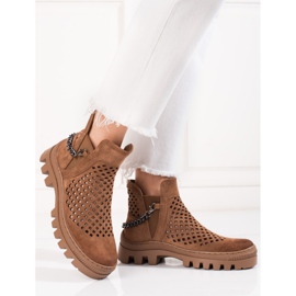 Botas mujer caladas Potocki Marrón 1