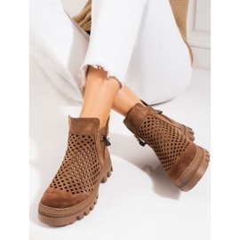 Botas mujer caladas Potocki Marrón 2
