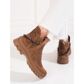 Botas mujer caladas Potocki Marrón 3
