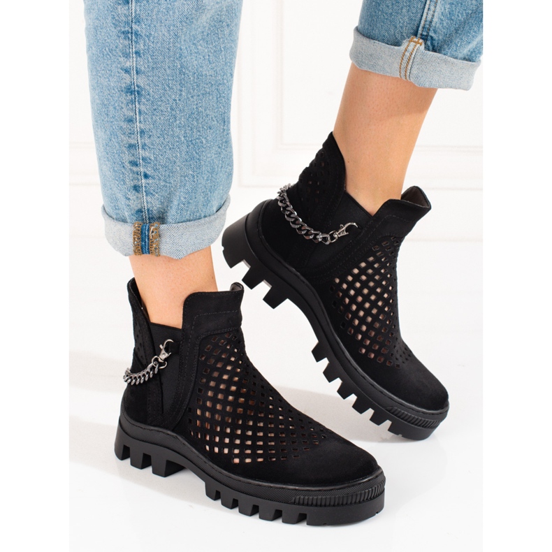 Botas mujer caladas Potocki Negro 1 Botas mujer caladas Potocki Negro 1