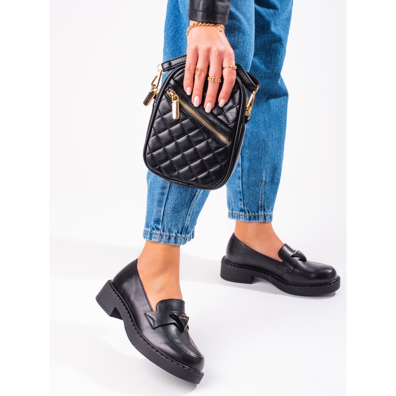 W. Potocki Mocasines negros de mujer en la plataforma. 1 W. Potocki Mocasines negros de mujer en la plataforma. 1