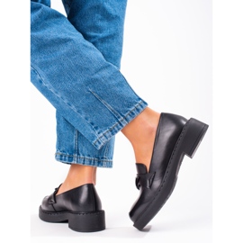 W. Potocki Mocasines negros de mujer en la plataforma. 2 W. Potocki Mocasines negros de mujer en la plataforma. 2