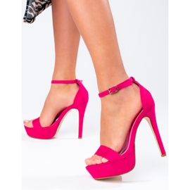 Sandalias mujer plataforma shelovet rosa rosado 3