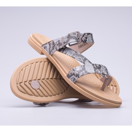 Crocs Tulum Toe Post Sandalia para Mujer W 206108-15W marrón 1