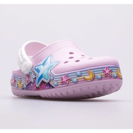Zuecos CROCS Fl Star Band Clog Kids 207075-6GD rosado 1