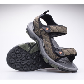 Sandalias trekking hombre BERGSON Benue Hiking BRG00127 verde oliva 8