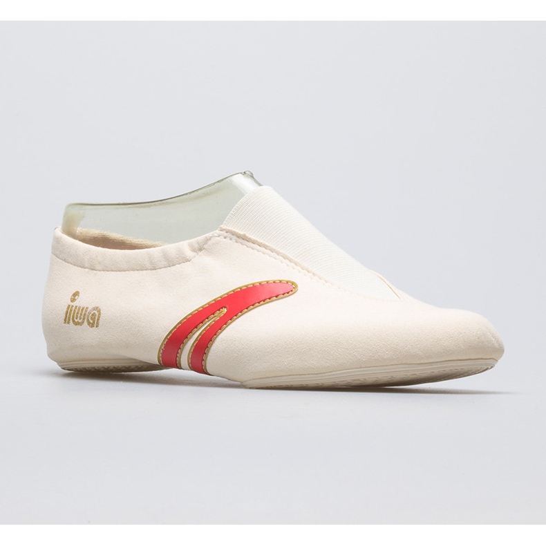 Zapatillas de ballet de gimnasia IWA 502 crema beige blanco 1