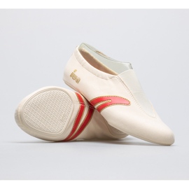 Zapatillas de ballet de gimnasia IWA 502 crema beige blanco 4