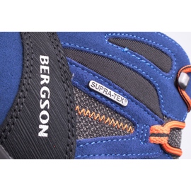 BERGSON Kadam Mid Stx zapatillas de trekking para hombre azul naranja 3