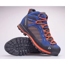BERGSON Kadam Mid Stx zapatillas de trekking para hombre azul naranja 8
