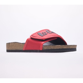 Lee Cooper LCW-22-35-1188L zapatillas de estar por casa para mujer negro rojo 1