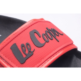 Lee Cooper LCW-22-35-1188L zapatillas de estar por casa para mujer negro rojo 2