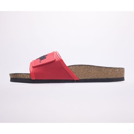 Lee Cooper LCW-22-35-1188L zapatillas de estar por casa para mujer negro rojo 4