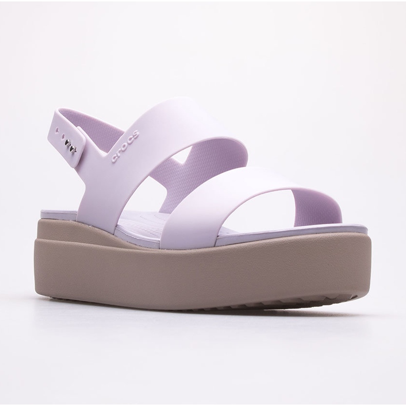 Sandalias de cuña baja Crocs Brooklyn 206453-5PV violeta 1
