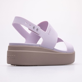 Sandalias de cuña baja Crocs Brooklyn 206453-5PV violeta 4