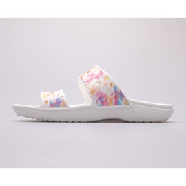 Pantuflas mujer CROCS Classic Tie Dye Graphic 207283-928 blanco multicolor 5