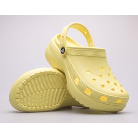 Zuecos de plataforma clásica Crocs para mujer 206750-7HD amarillo 8